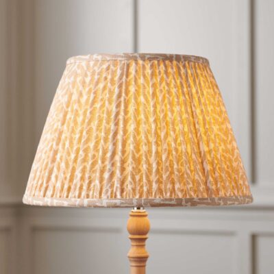 Neptune Gathered Lampshade, Nut Rabanna  Clearance