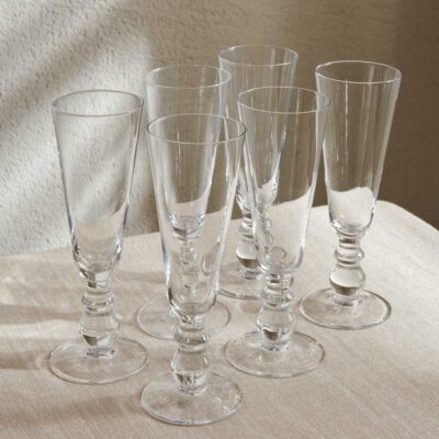 Neptune Greenwich Champagne Flutes, Set Of 6  Clearance