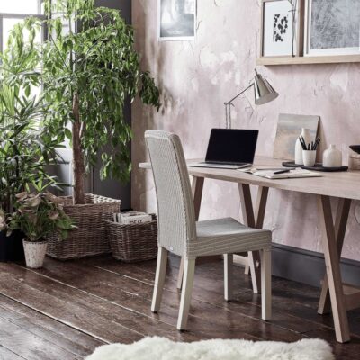 Neptune Hebden Trestle Table, Chalked Oak Legs  Clearance