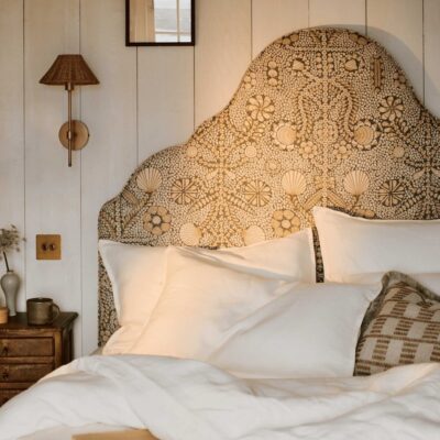 Neptune Clemmie Headboard, Shell Grotto  Clearance